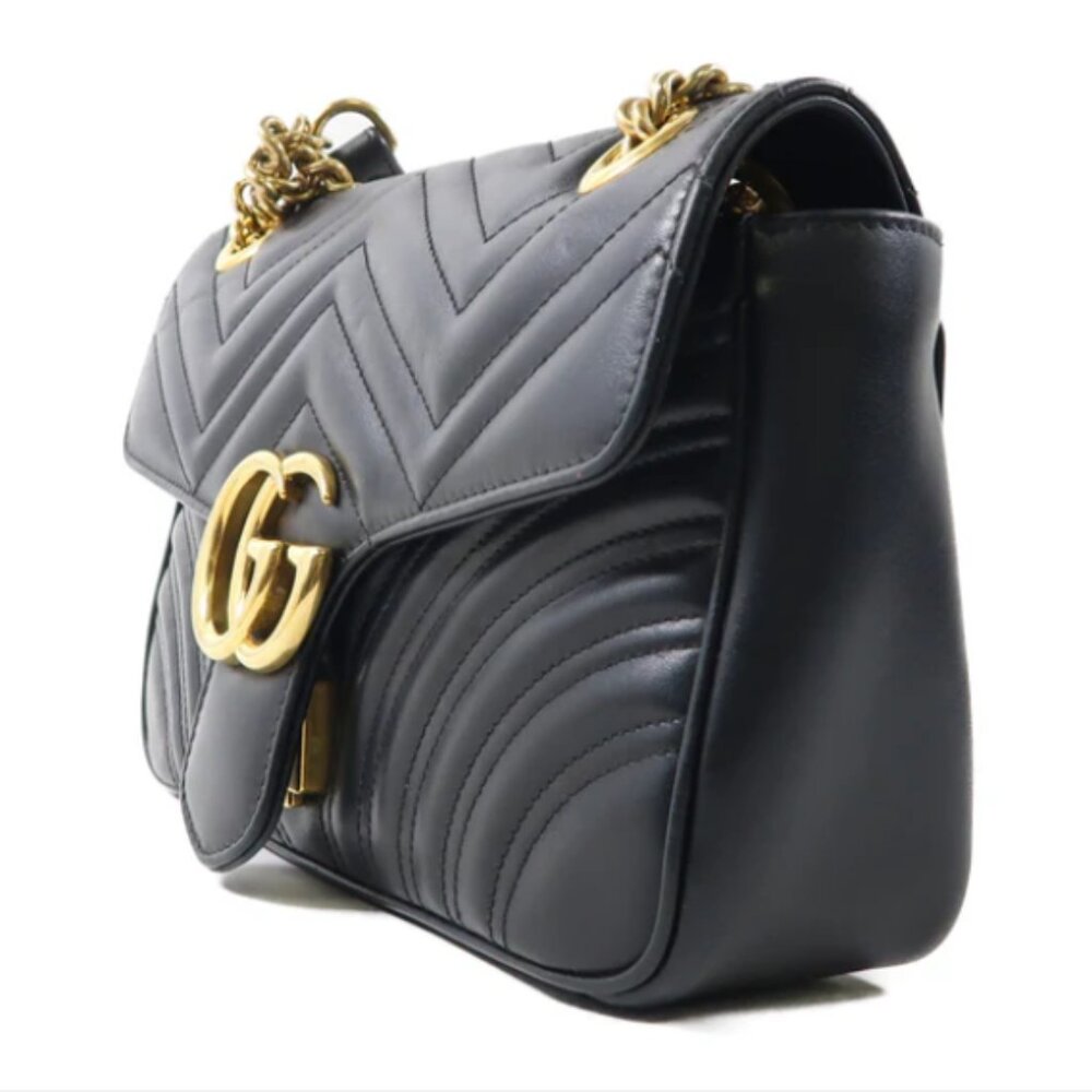 Gucci GG Marmont Black Shoulder Bag - Picture 2 of 6